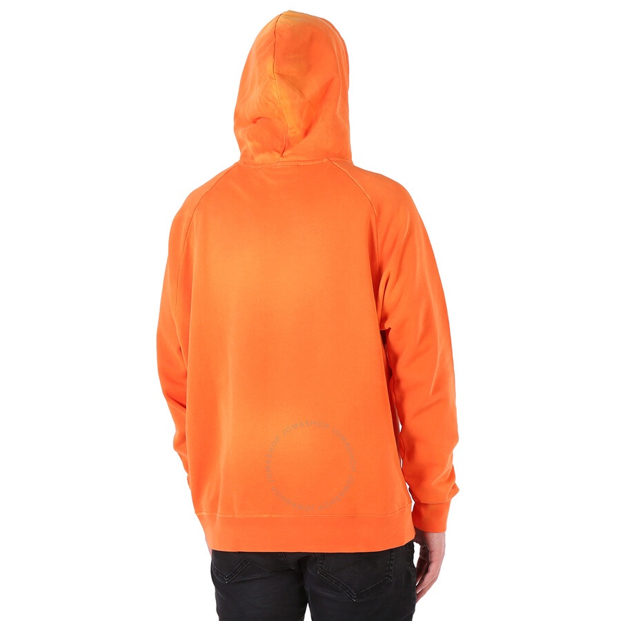 Etudes Men's Orange Racing Logo Cotton Hoodie - 4