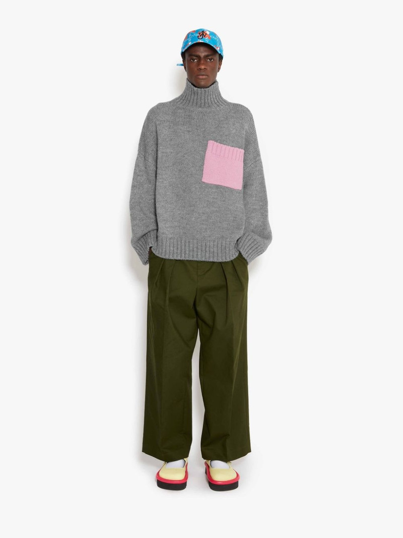 JW Anderson patch-pocket turtleneck jumper outlook