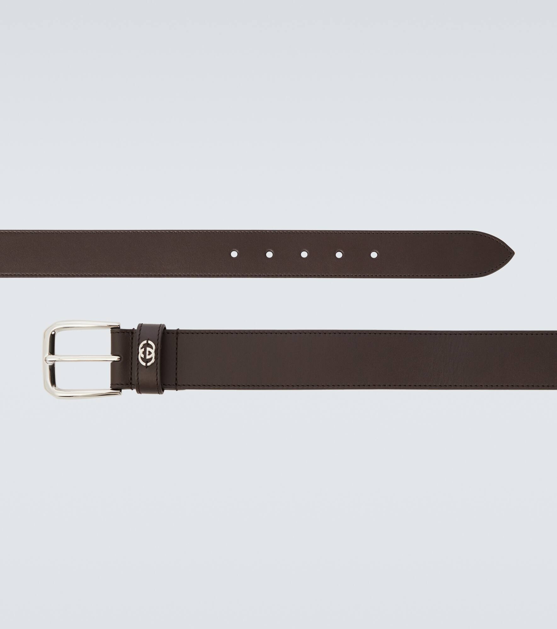Interlocking G leather belt - 4