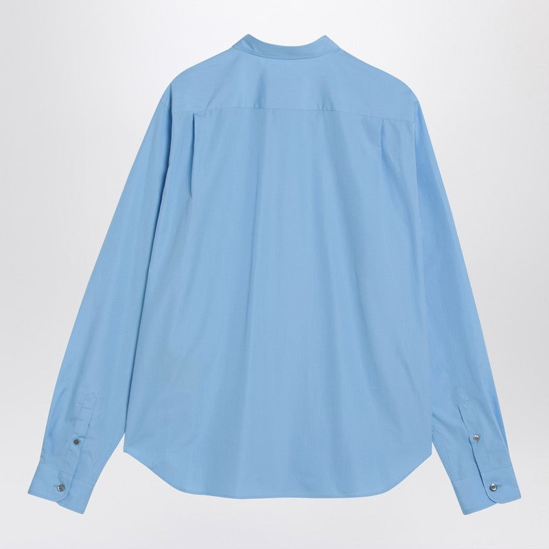 Prada Light Blue Cotton Shirt Men - 2