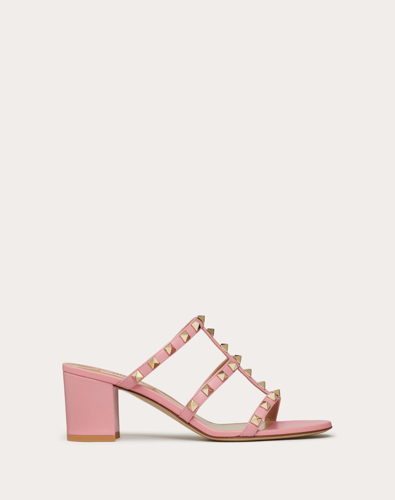 ROCKSTUD CALFSKIN LEATHER SLIDE SANDAL 60 MM 1