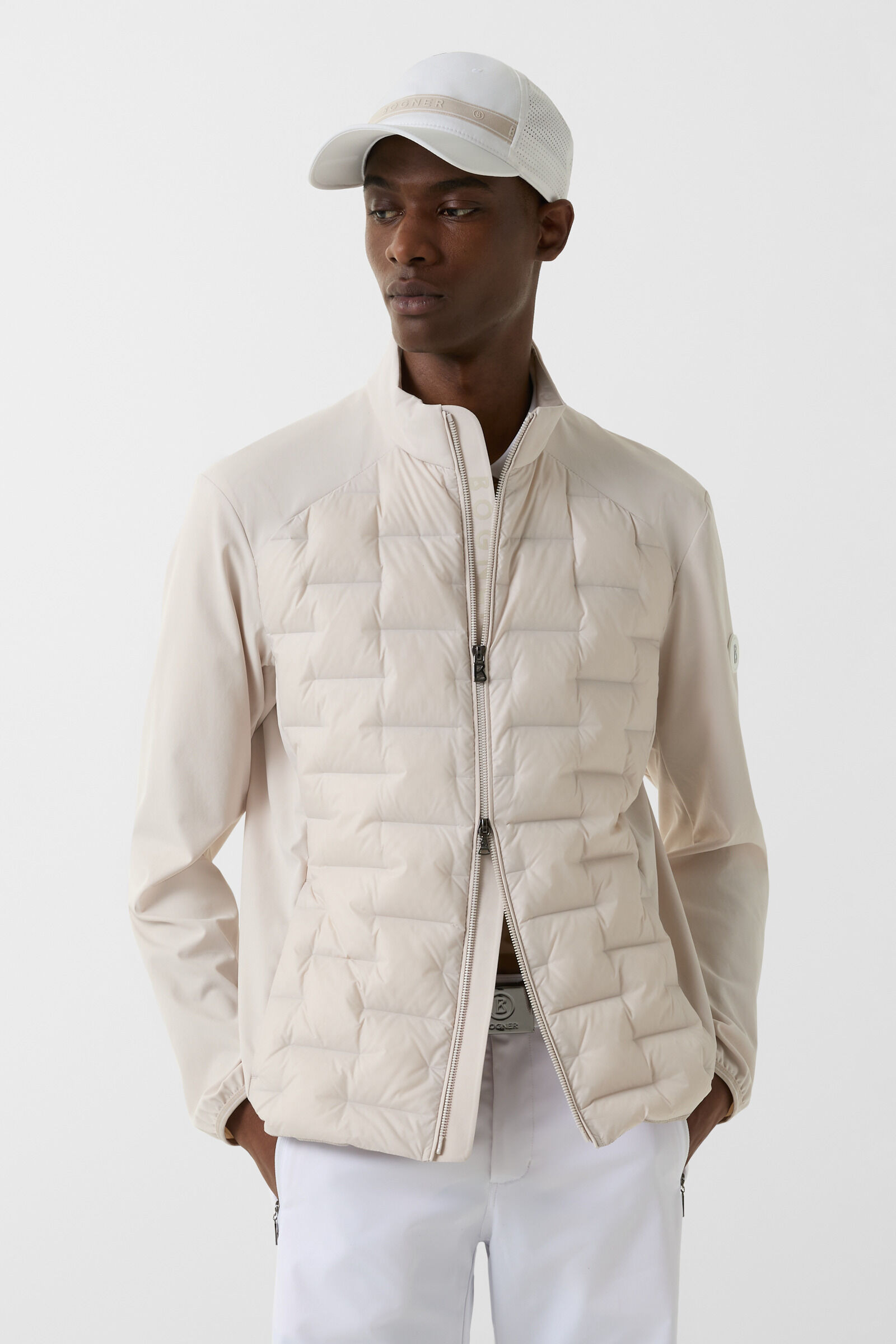 Dardan hybrid down jacket in Sand - 2