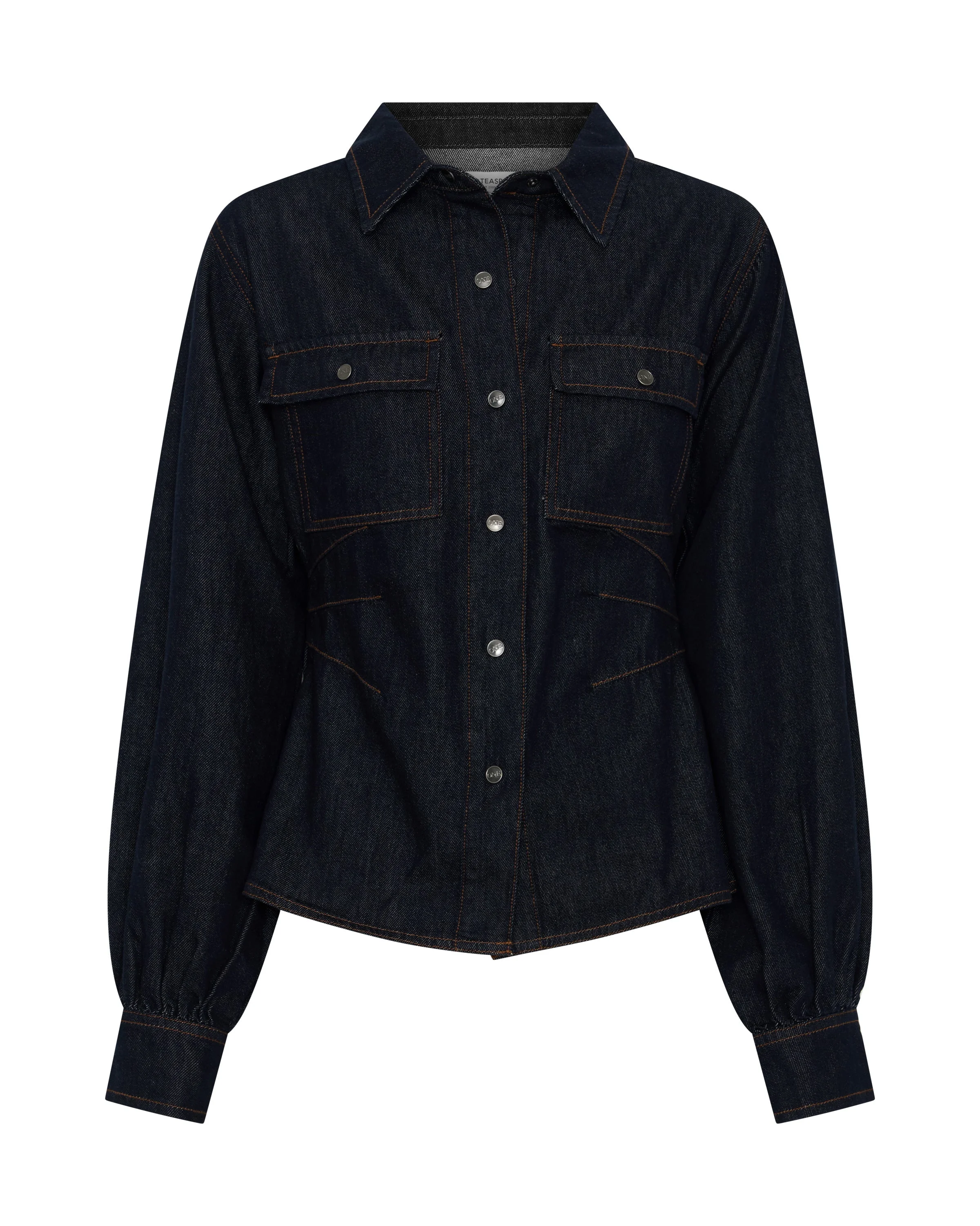 Josie Fitted Denim Shirt - Raw Indigo - 1