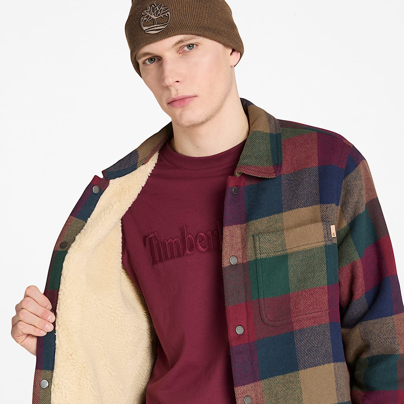 Men's High-Pile Lined Overshirt - 4
