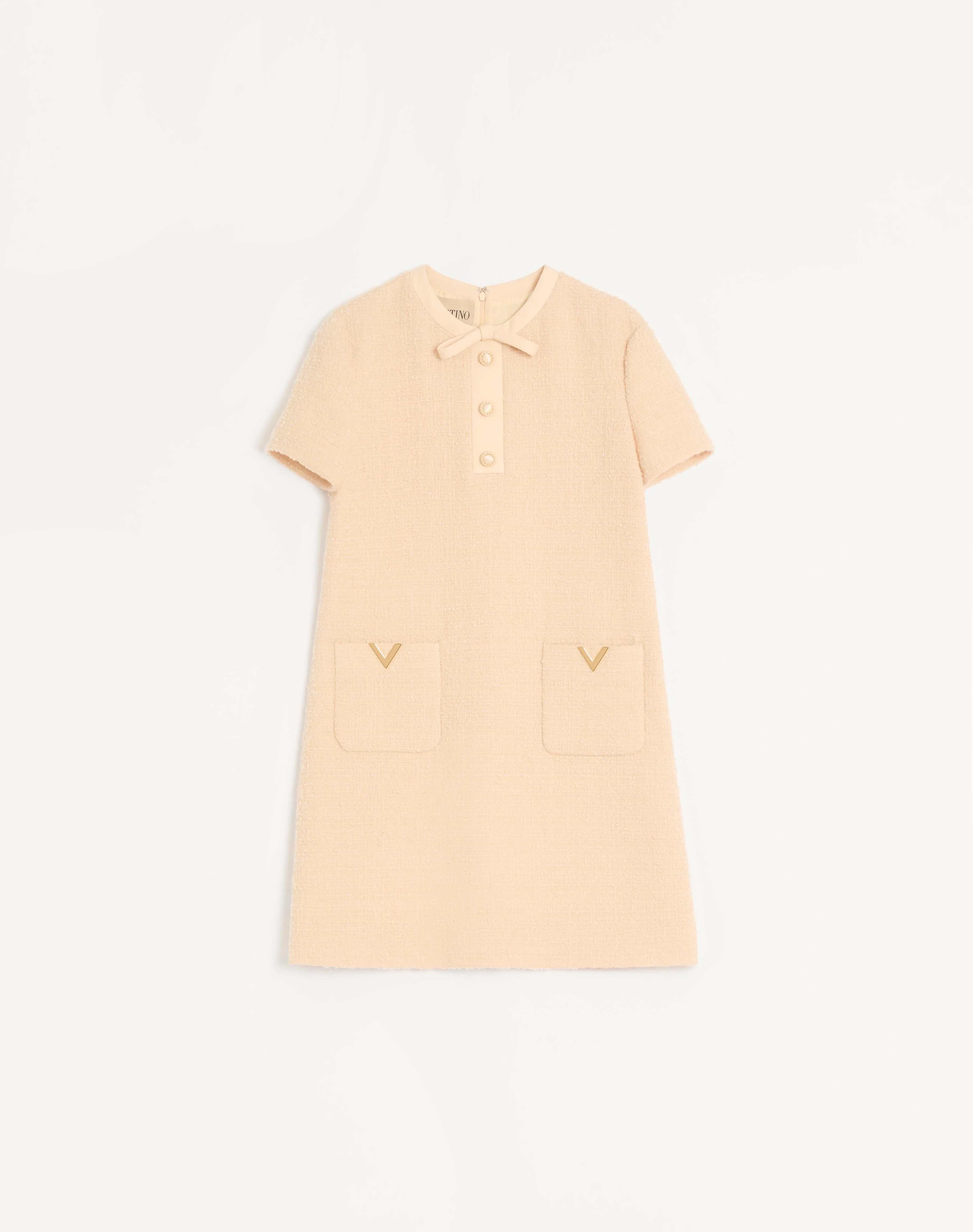 SHORT DRESS IN CURLY WOOL - 1