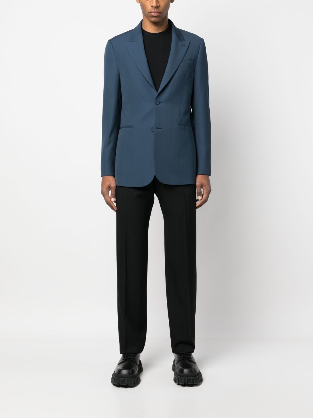 peak-lapels single-breasted blazer - 2