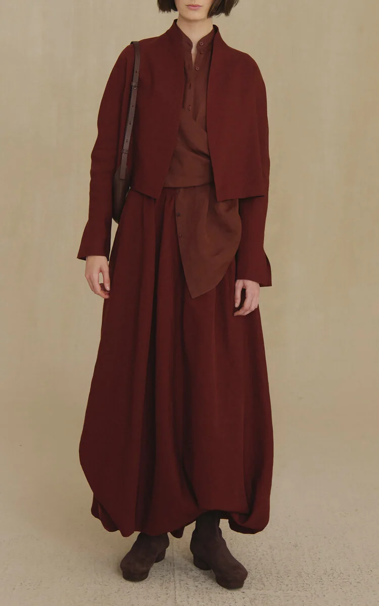 Margot Linen-Wool Maxi Skirt - 1