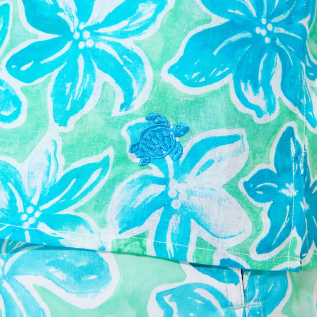 Men Bowling Shirt Linen and Cotton 1993 Raiatea - 7