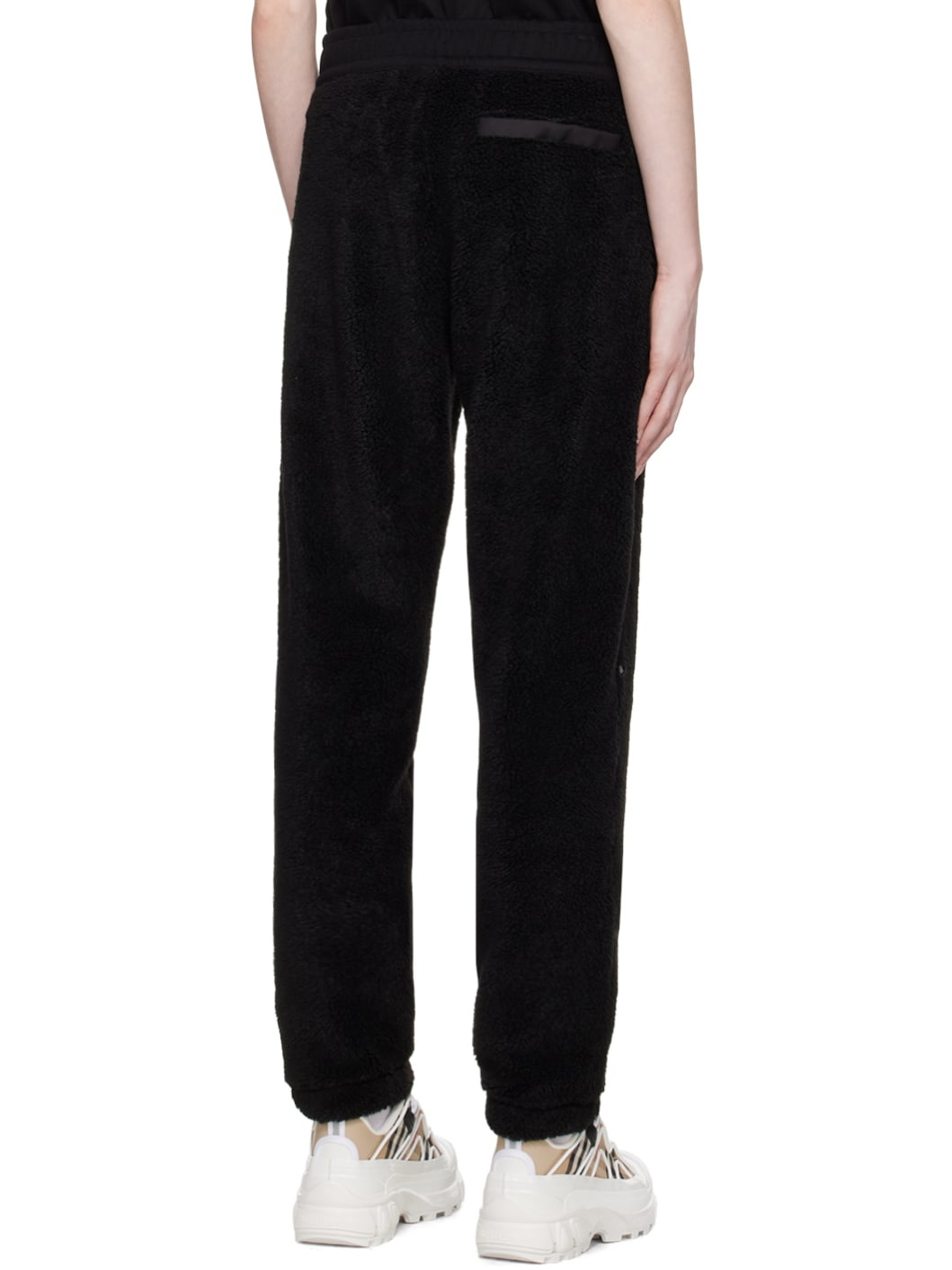 Black Embroidered Lounge Pants - 3