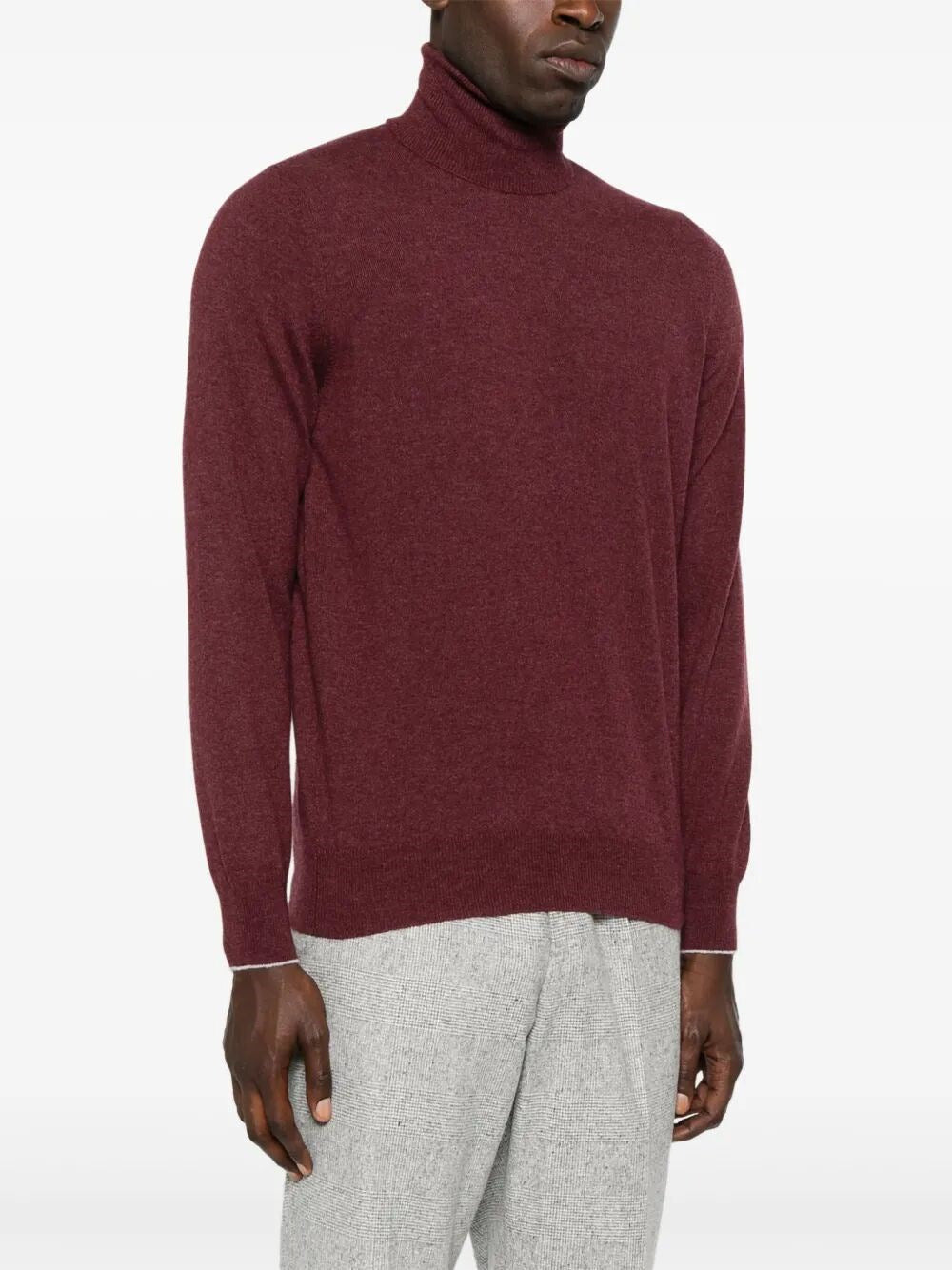 Brunello Cucinelli Men Cashmere Turtle-Neck Sweater - 5