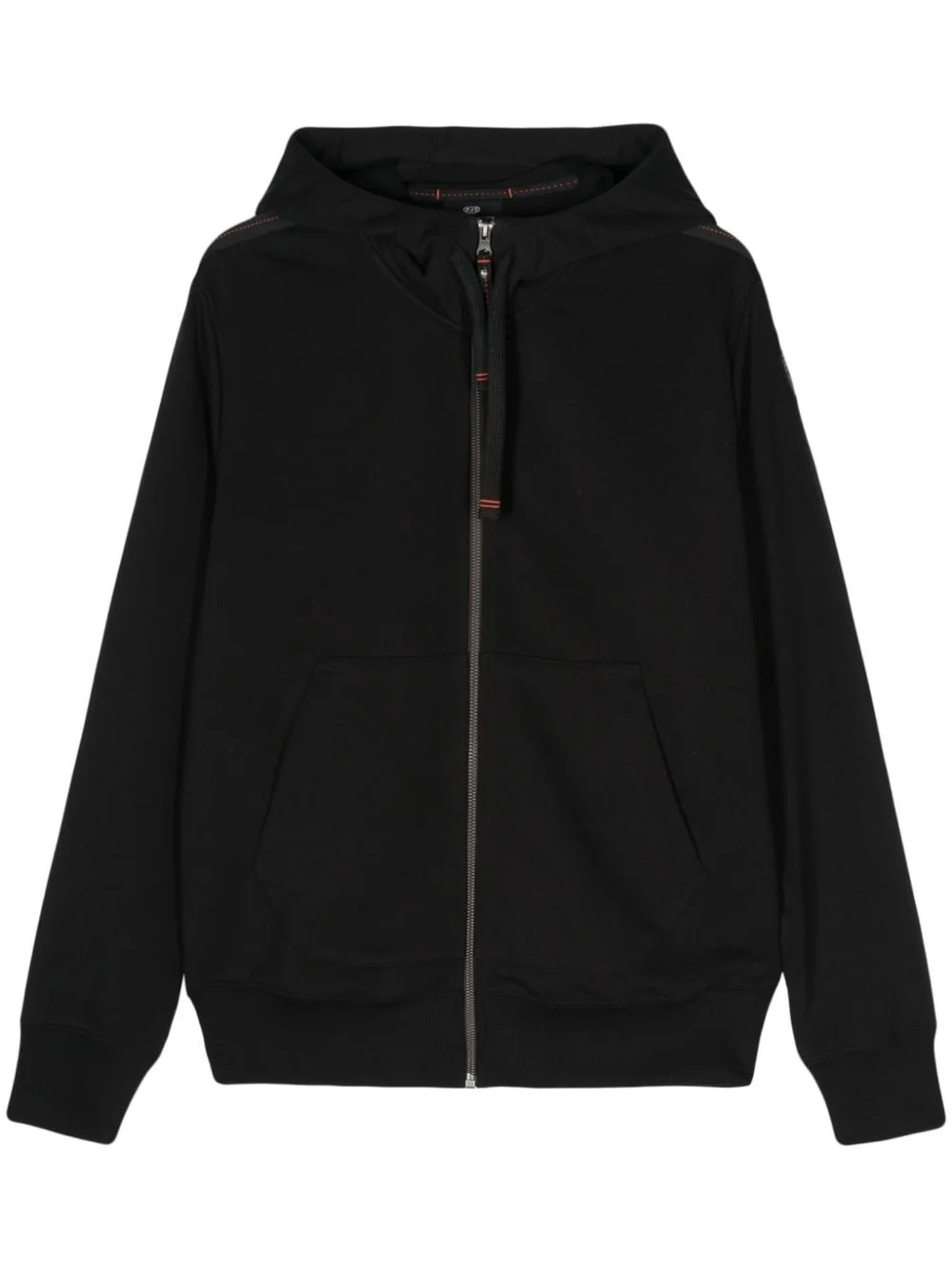 logo-patch hoodie jacket - 1