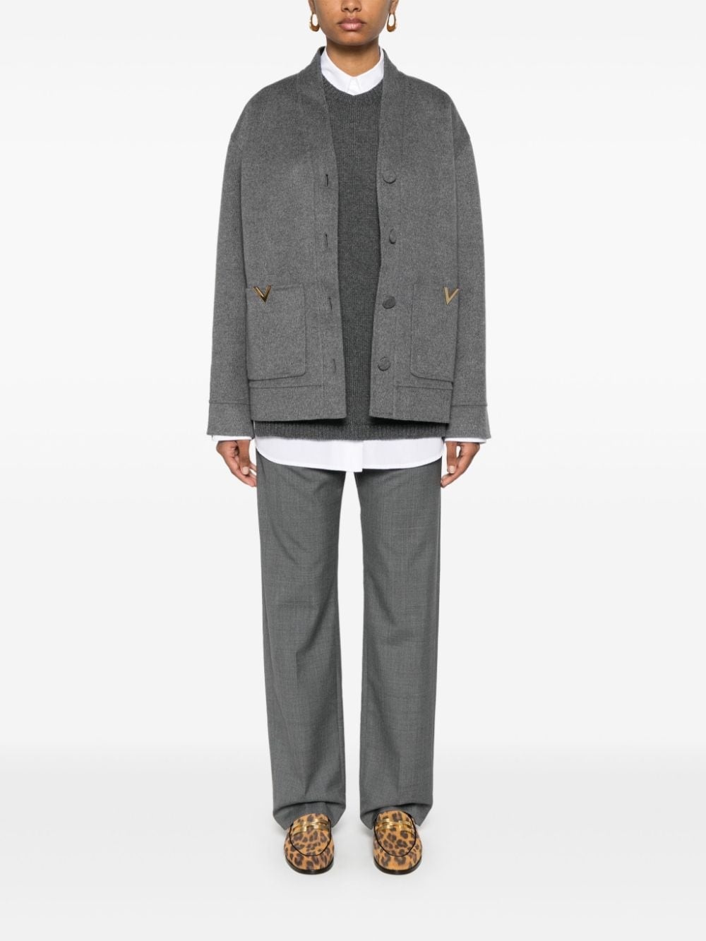 virgin-wool straight trousers - 2