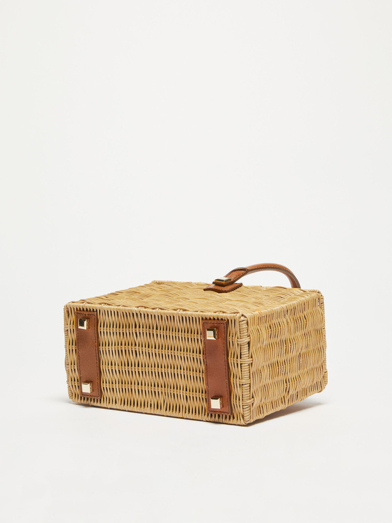 CESTOSWICKER Rattan and leather basket 5