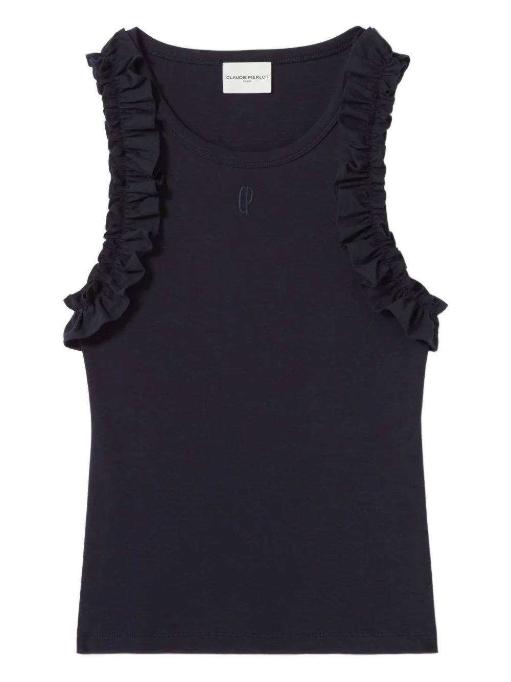 ruffled-trim top - 1