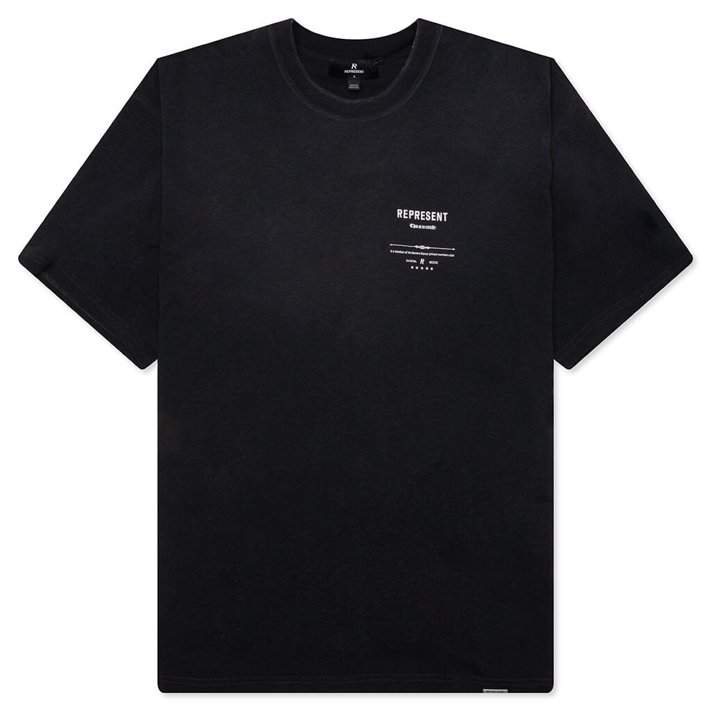 REVERE MANOR T-SHIRT - STAINED BLACK - 1