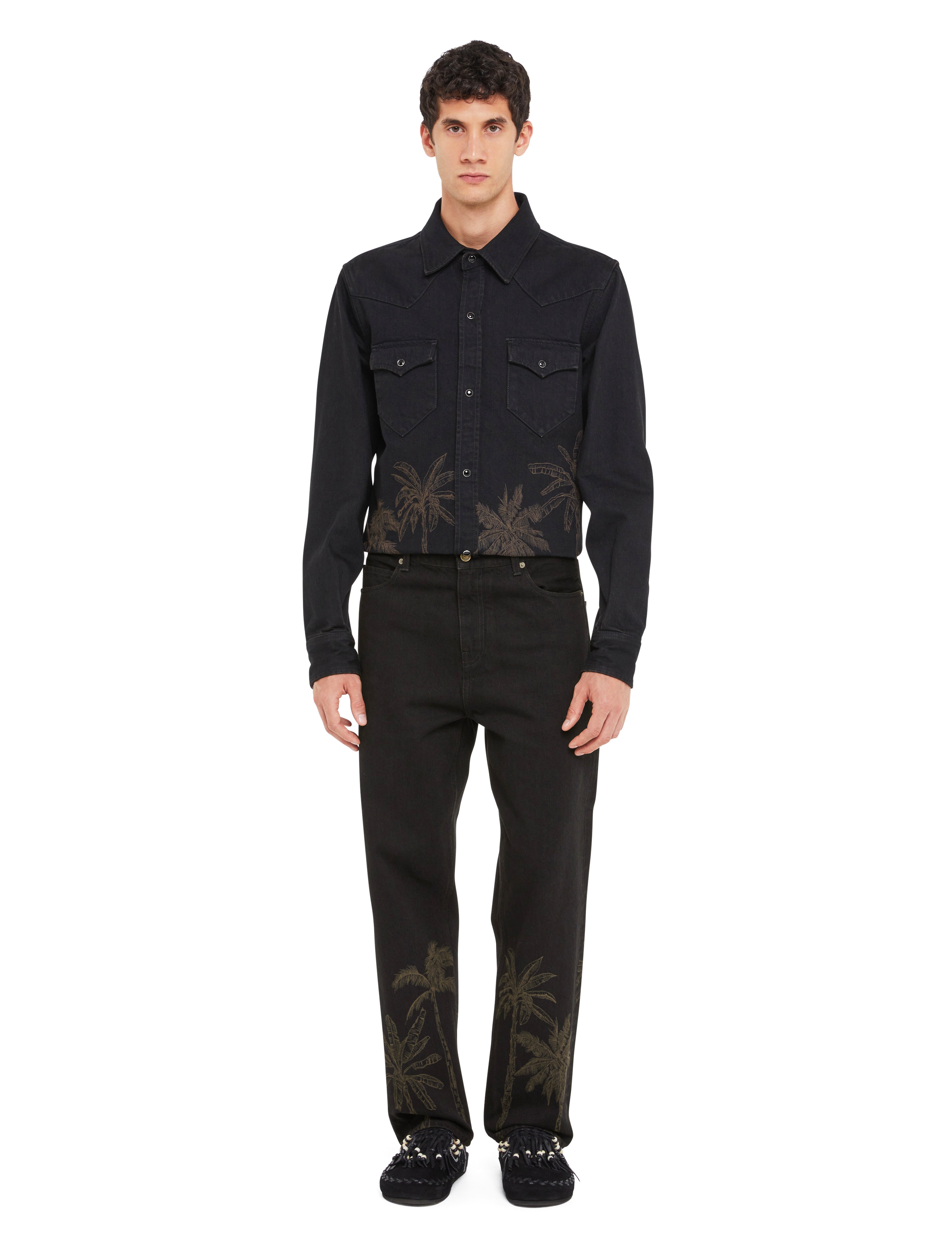 Jungle Toile De Jouy Denim Pants - 4