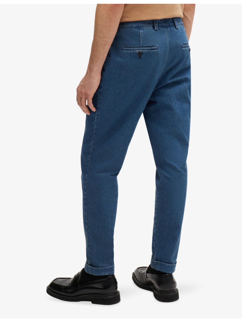 Slim-fit straight-leg denim trousers - 4