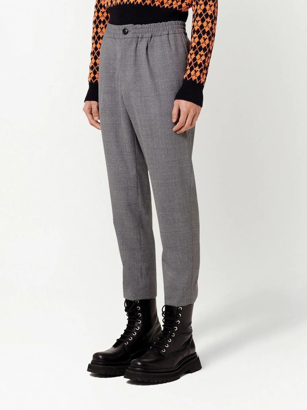 cropped wool trousers - 3