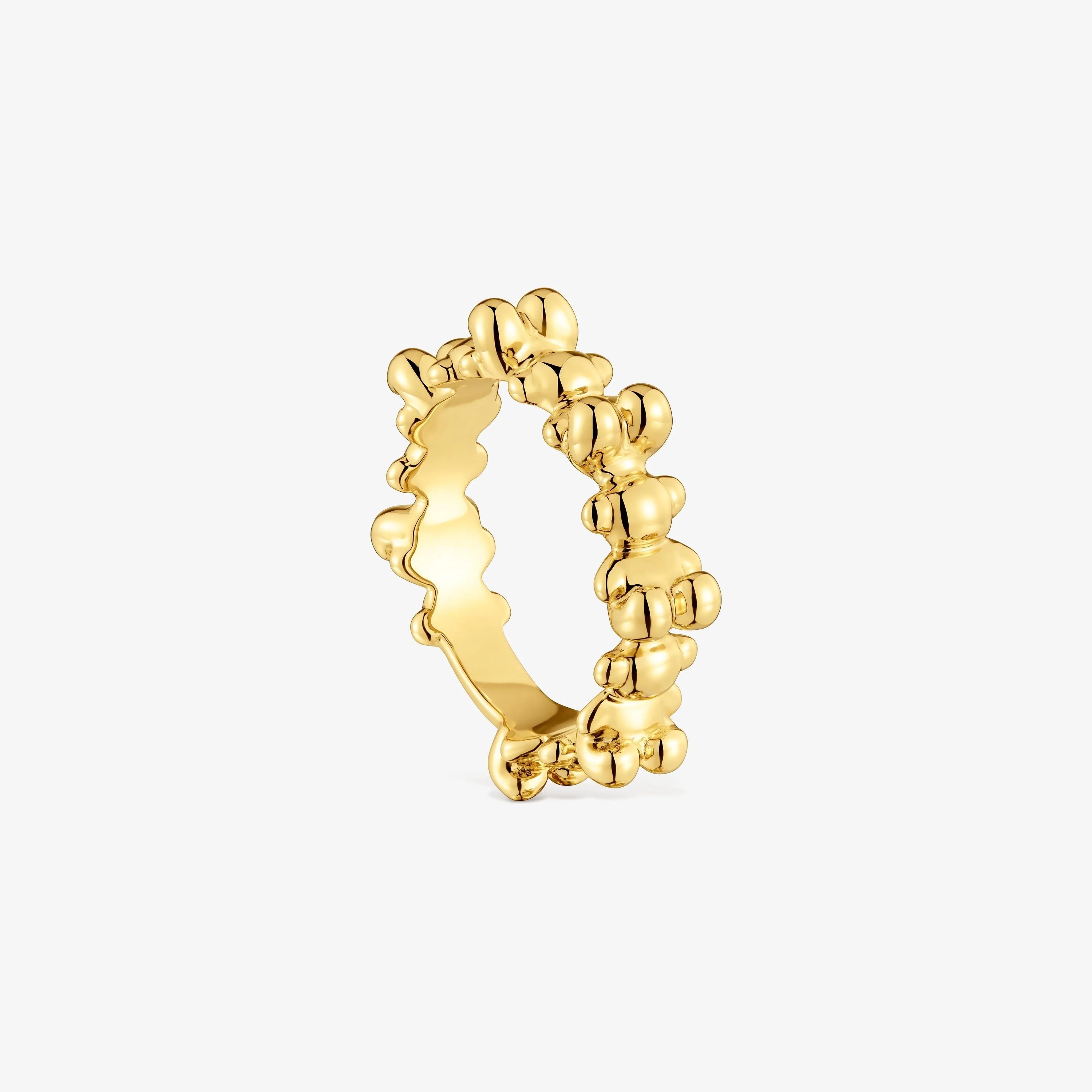 Bold Bear medium Ring with 18K gold vermeil and bear motifs - 1