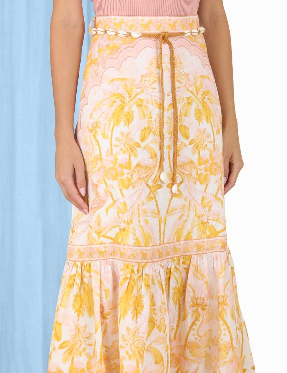 LYRE FRILL HEM SKIRT - 5