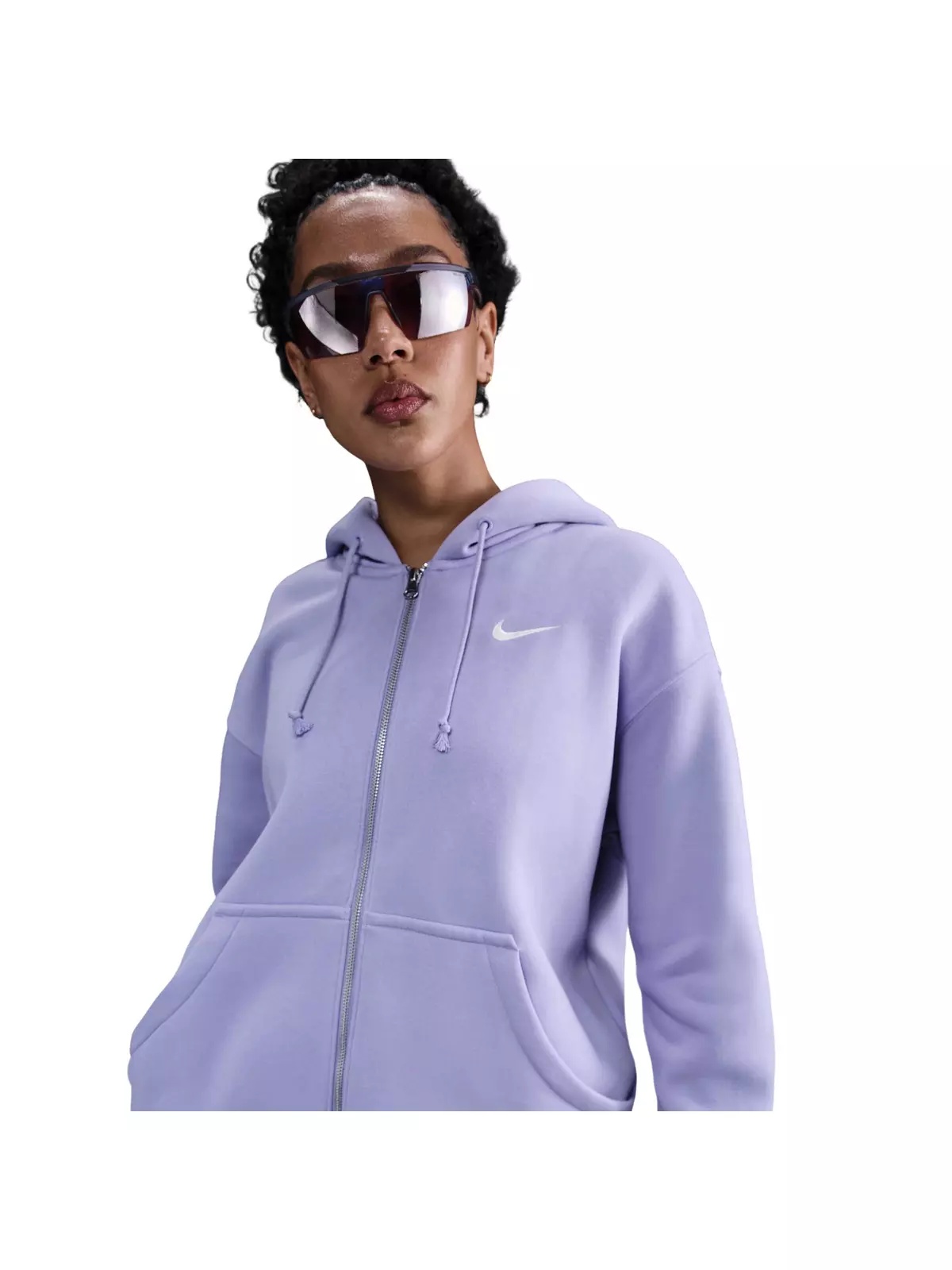 Women's Sportswear Phoenix Fleece Oversized Full-Zip Jacket -Purple - 5