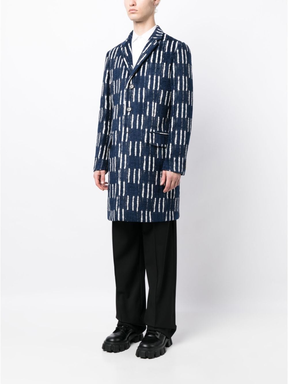 Shibori jacquard coat - 3