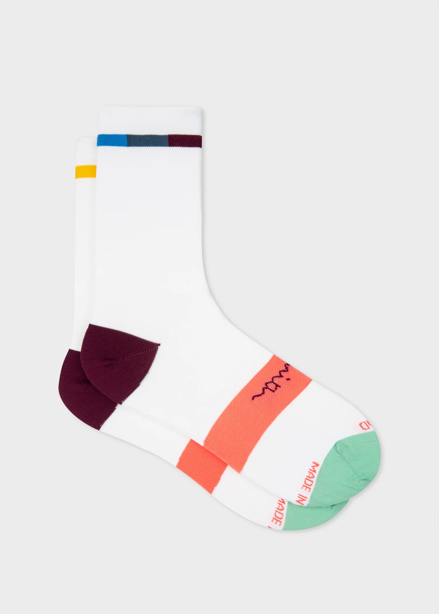 Cycling Socks With 'Artist Stripe' Trim - 1