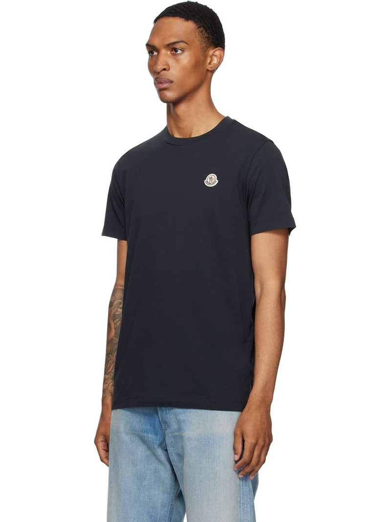 Moncler Three-Pack Multicolor Logo Patch Cotton T-shirts outlook