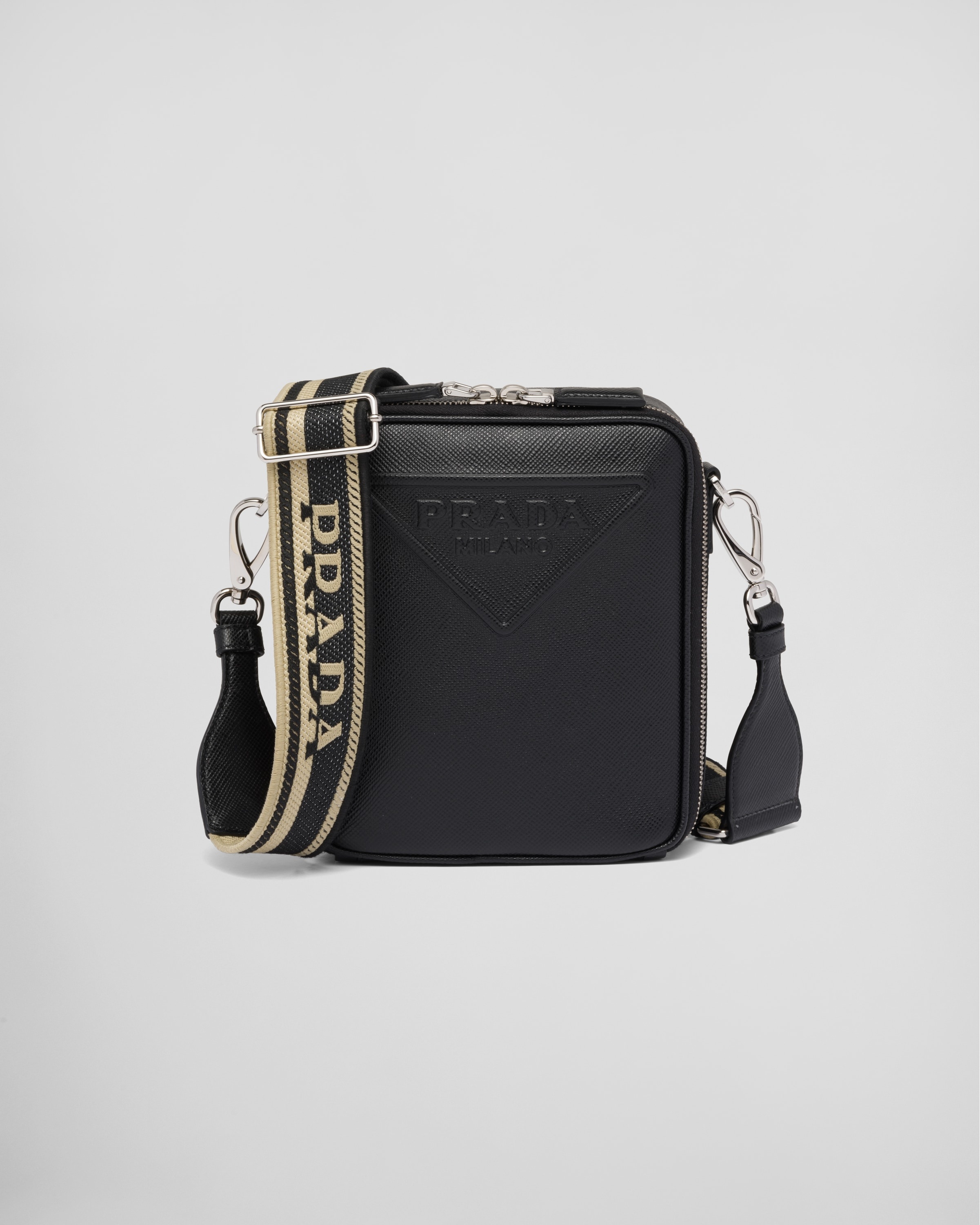 Saffiano leather shoulder bag - 1