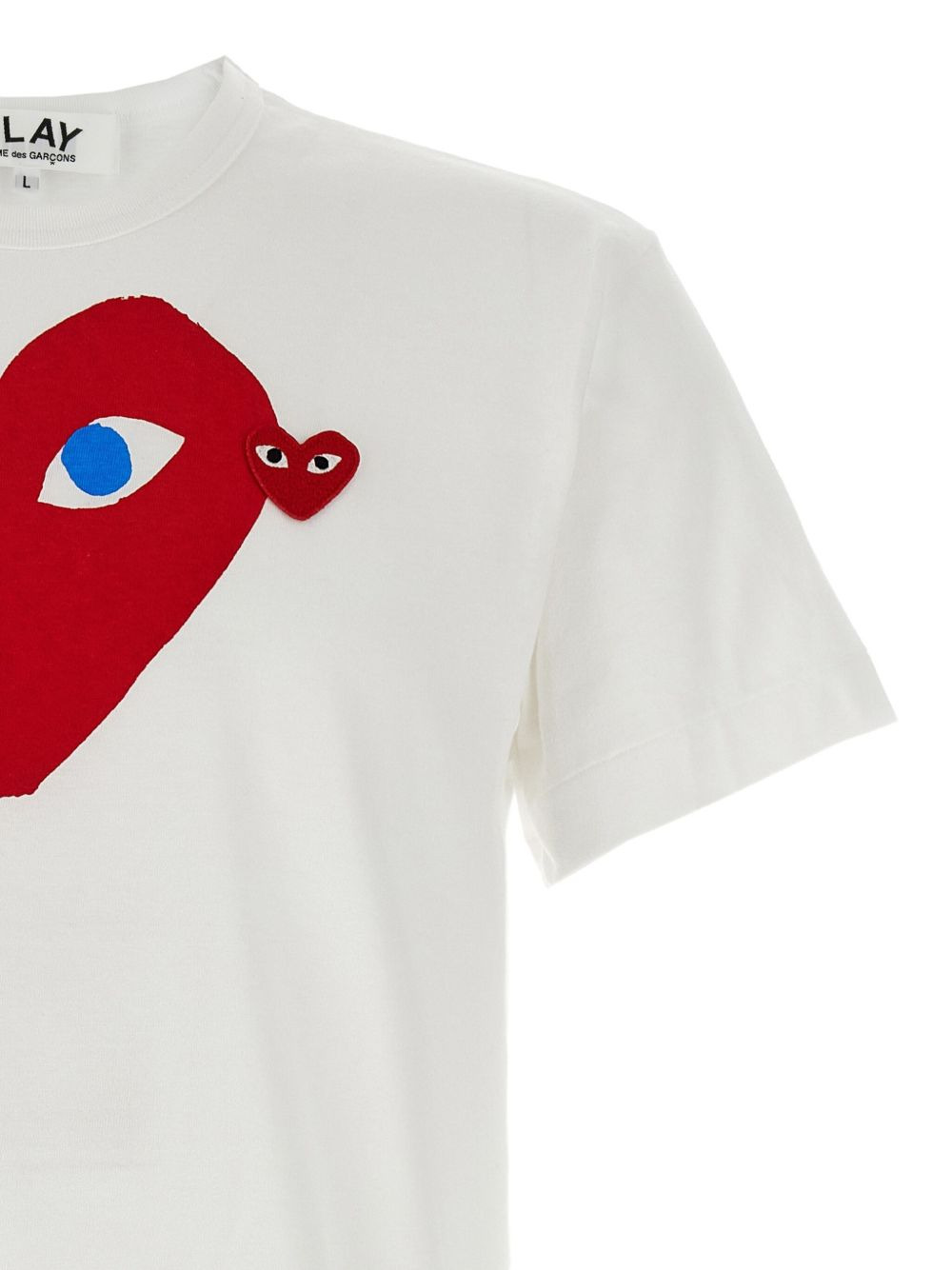 heart-print logo patch T-shirt - 2