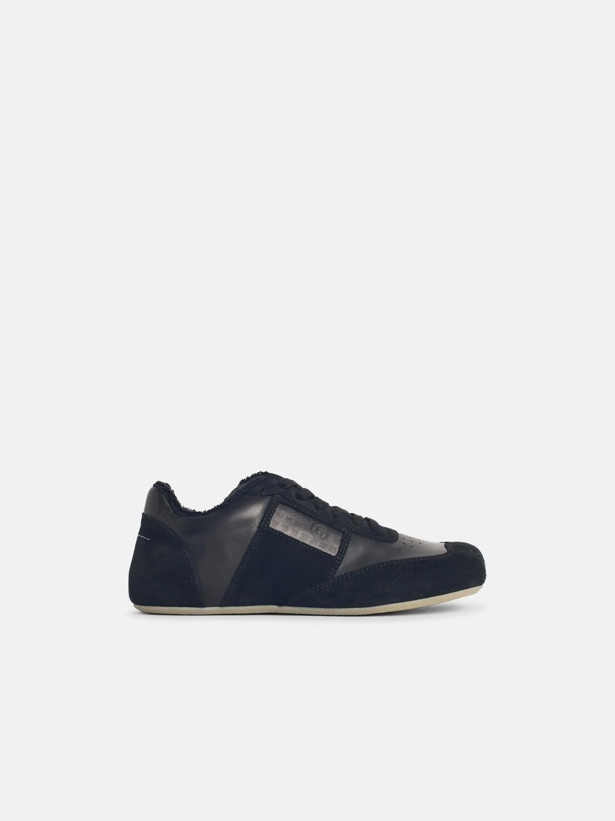 'ANATOMIC' BLACK LEATHER SNEAKERS - 1