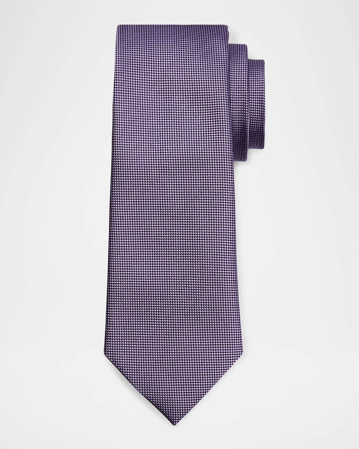 Men's Tonal Pindot Silk Tie - 1