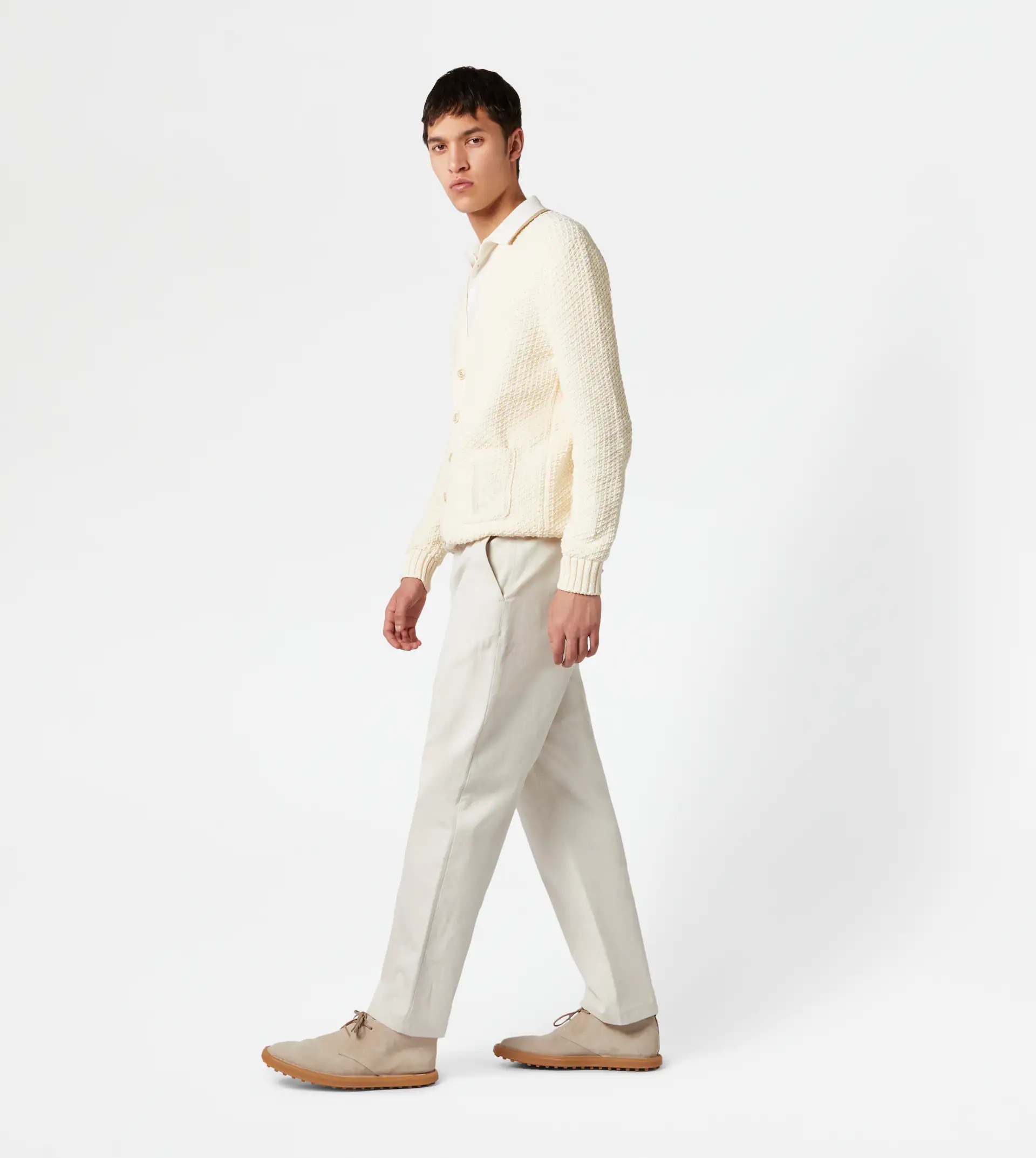 CARDIGAN IN MAXI PIQUET - OFF WHITE - 4