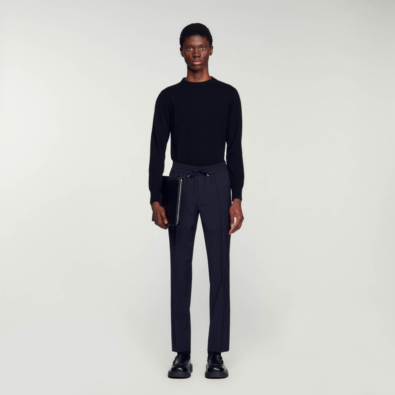 Sandro ELASTICATED STRAIGHT-LEG PANTS outlook
