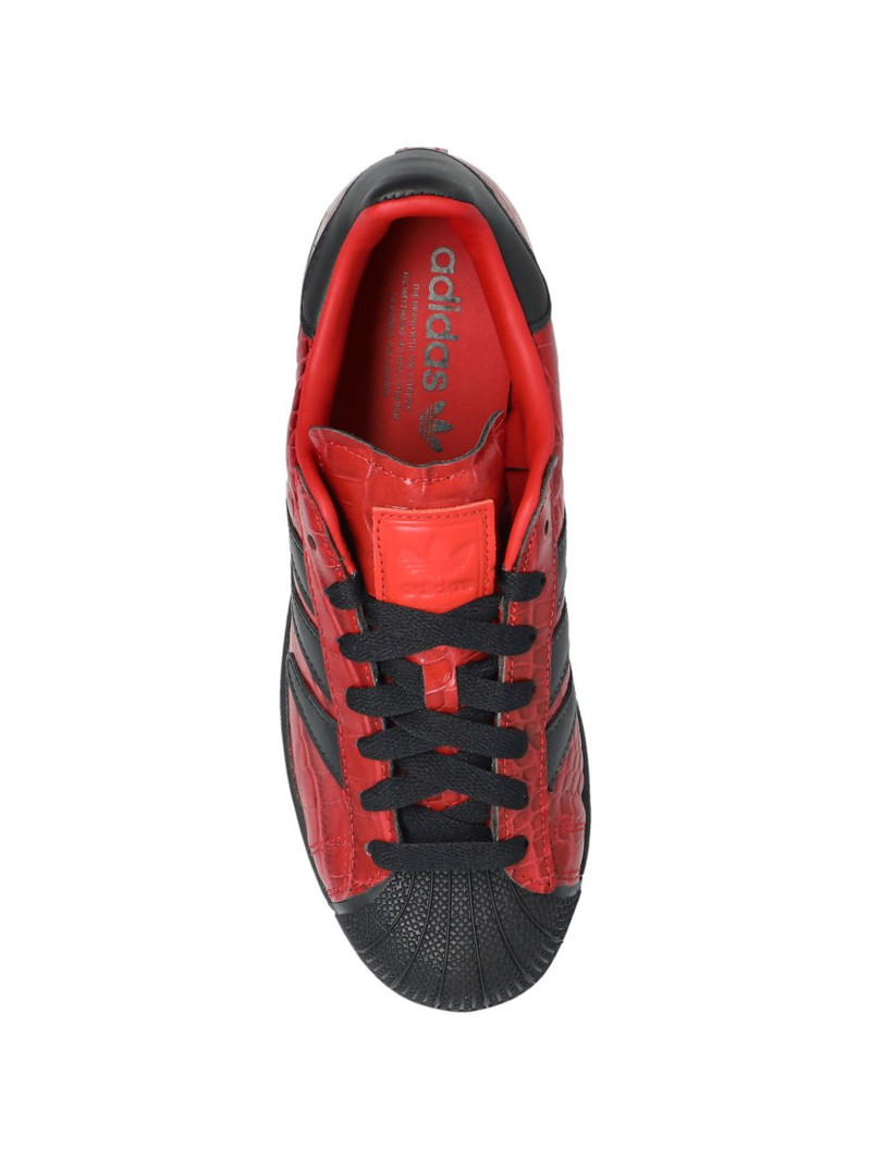 Superstar II W striped crocodile-effect sneakers 3