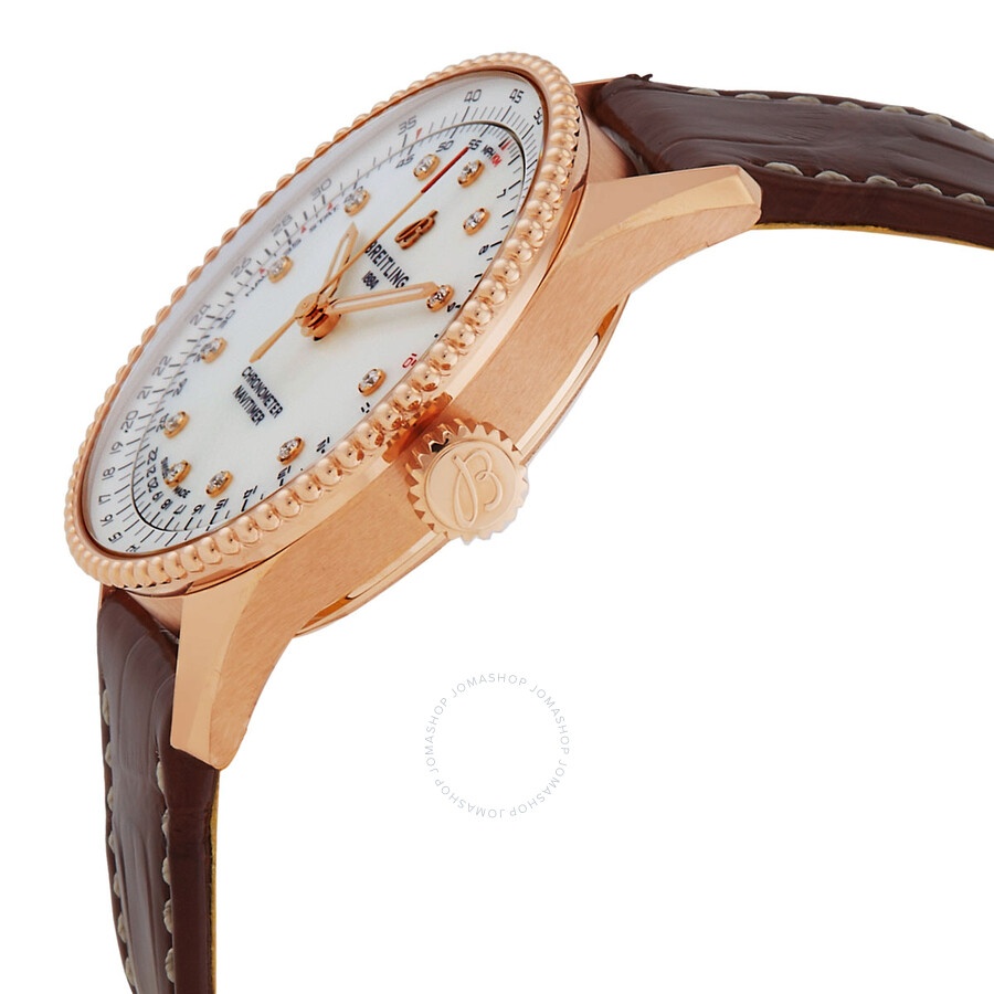 Breitling Navitimer 36mm Automatic Mother of Pearl Diamond Ladies Watch R17327211A1P1 - 2