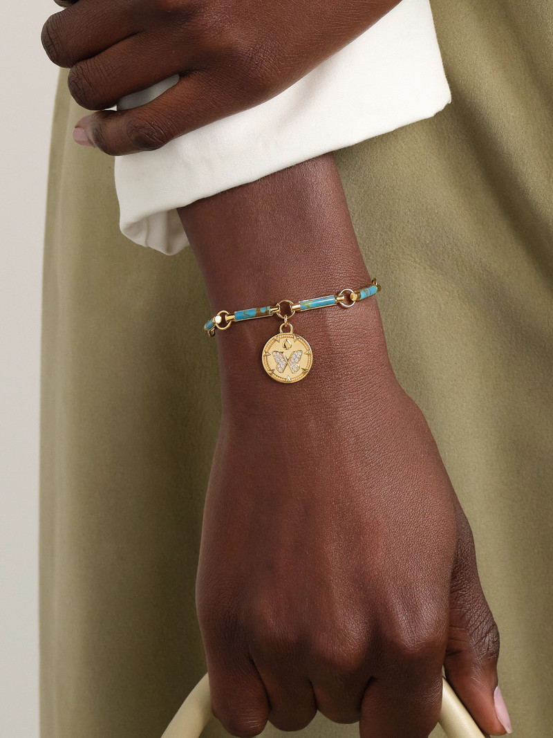 FOUNDRAE Reverie Element 18-karat Gold, Turquoise And Diamond Bracelet outlook