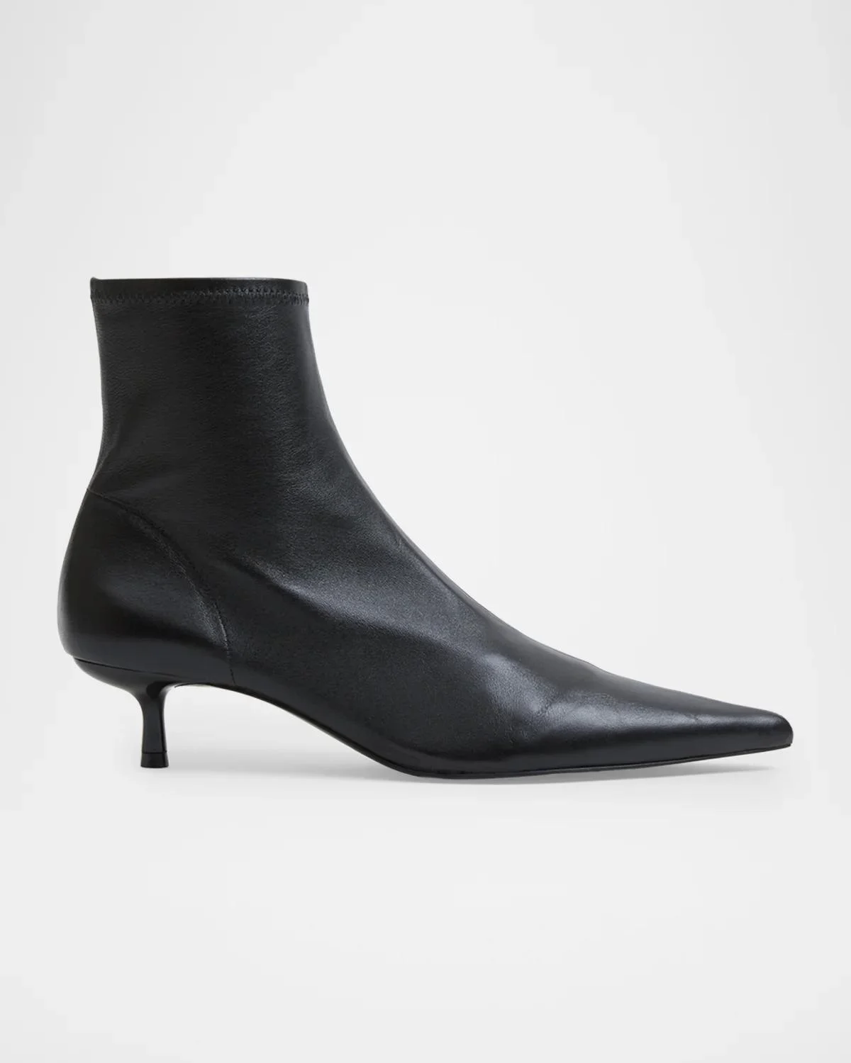 75mm Katya Stretch Leather Ankle Boots - 1