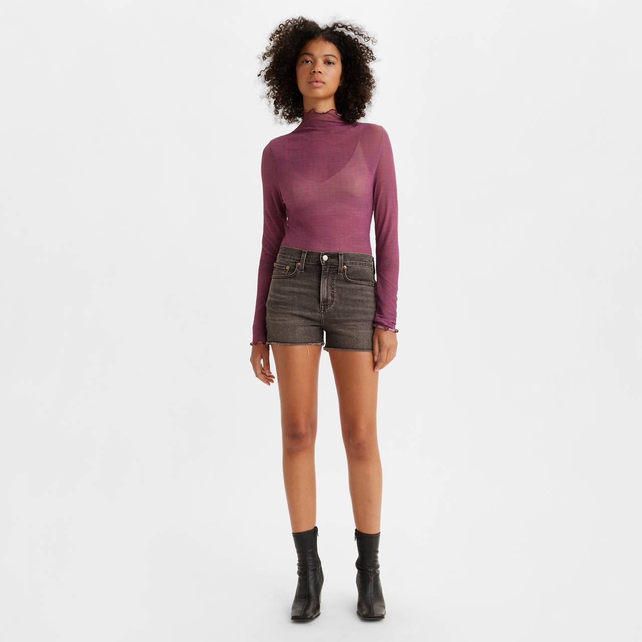 HIGH RISE WOMEN'S SHORTS - 2