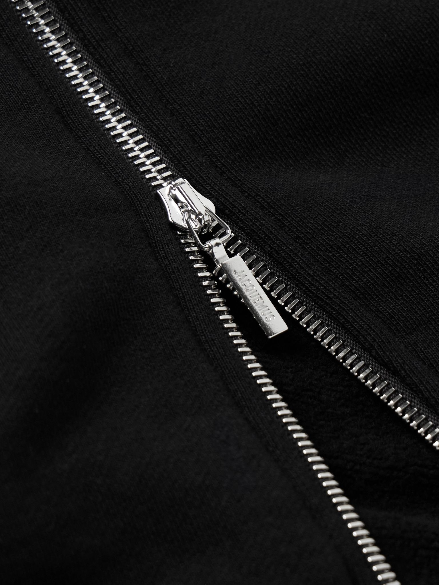 Logo-Embroidered Cotton-Jersey Zip-Up Hoodie Black - 5