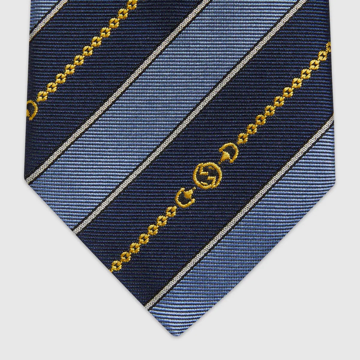 Interlocking G chain jacquard silk tie - 3