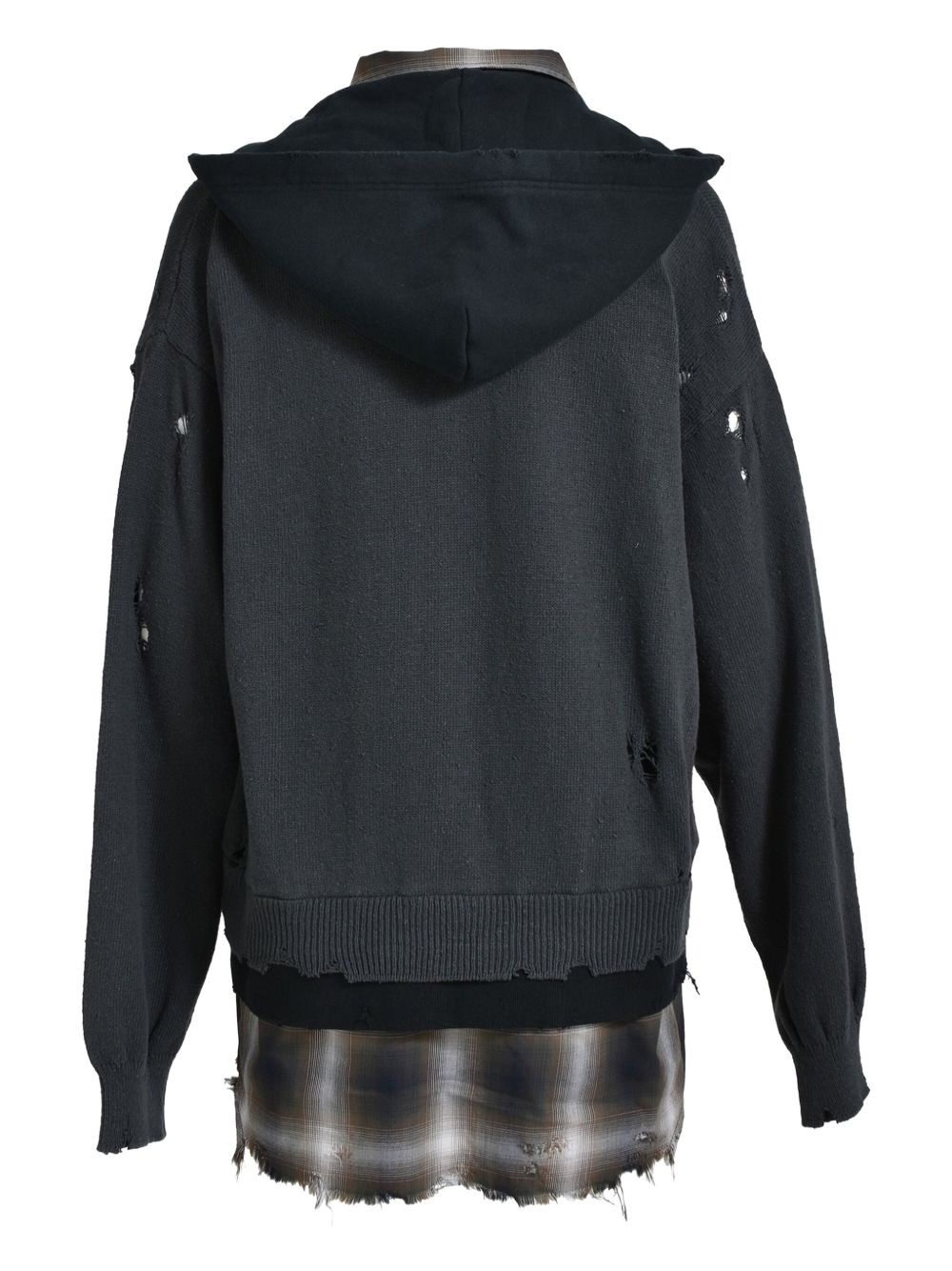 distressed hooded jacket - 2