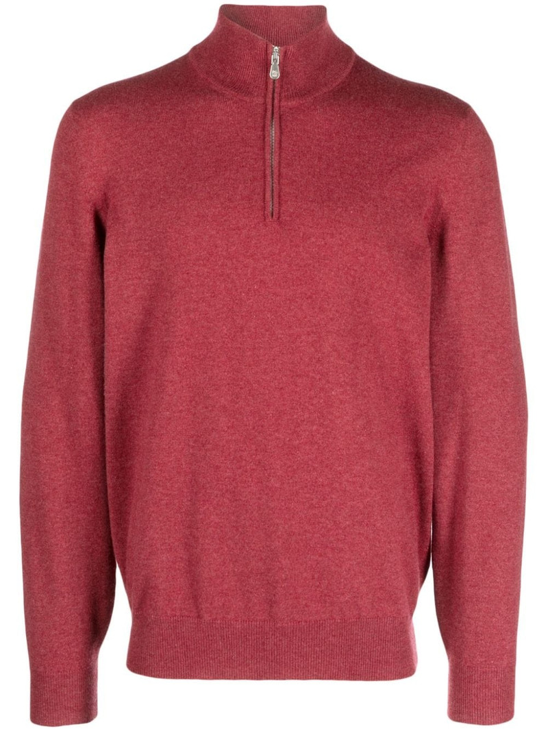 half-zip cashmere jumper 1