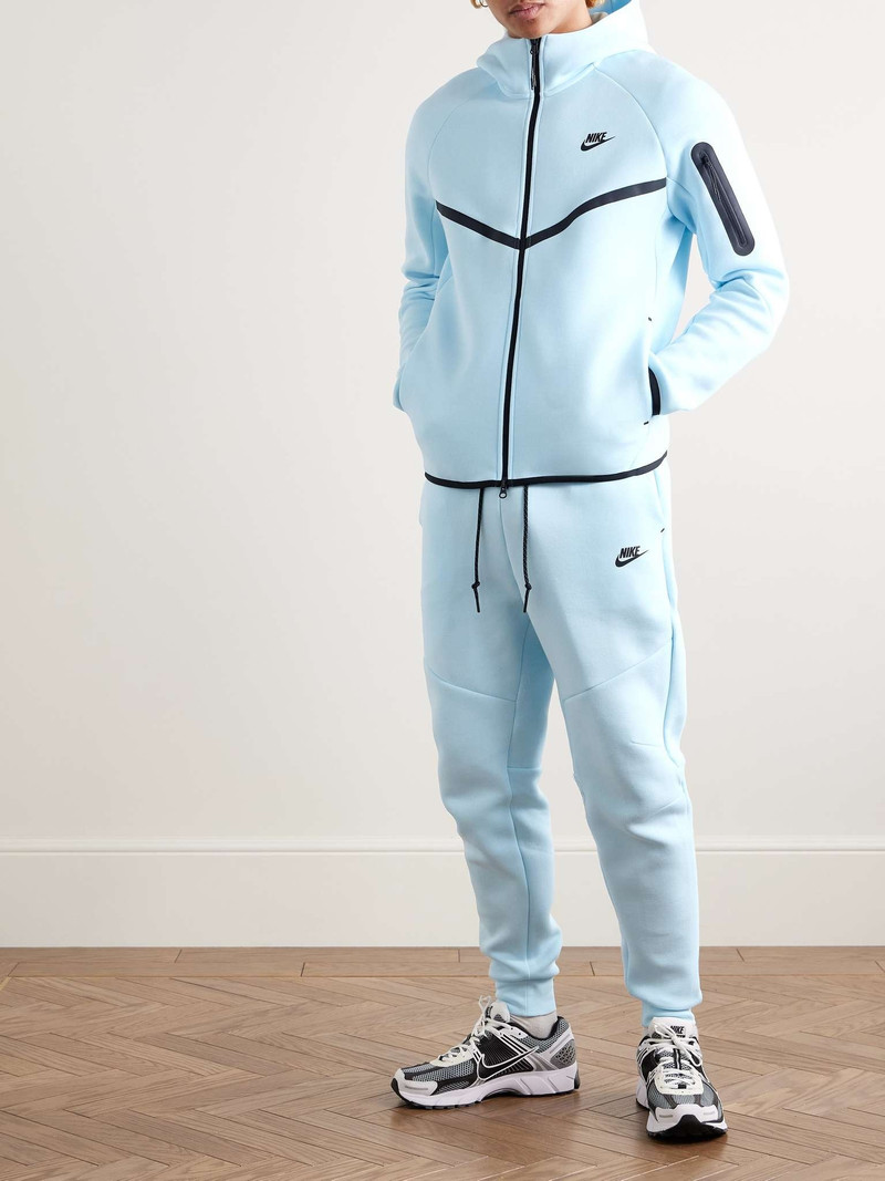 Nike Slim-Fit Tapered Logo-Print Cotton-Blend Tech Fleece Sweatpants outlook