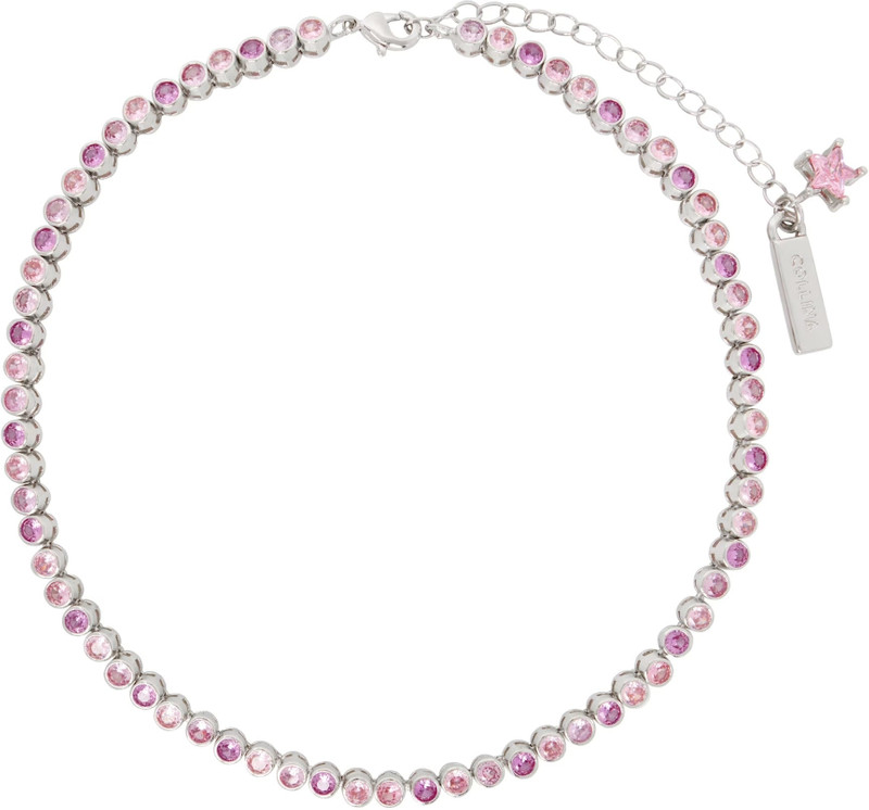 FADING PINK TENNIS NECKLACE 1