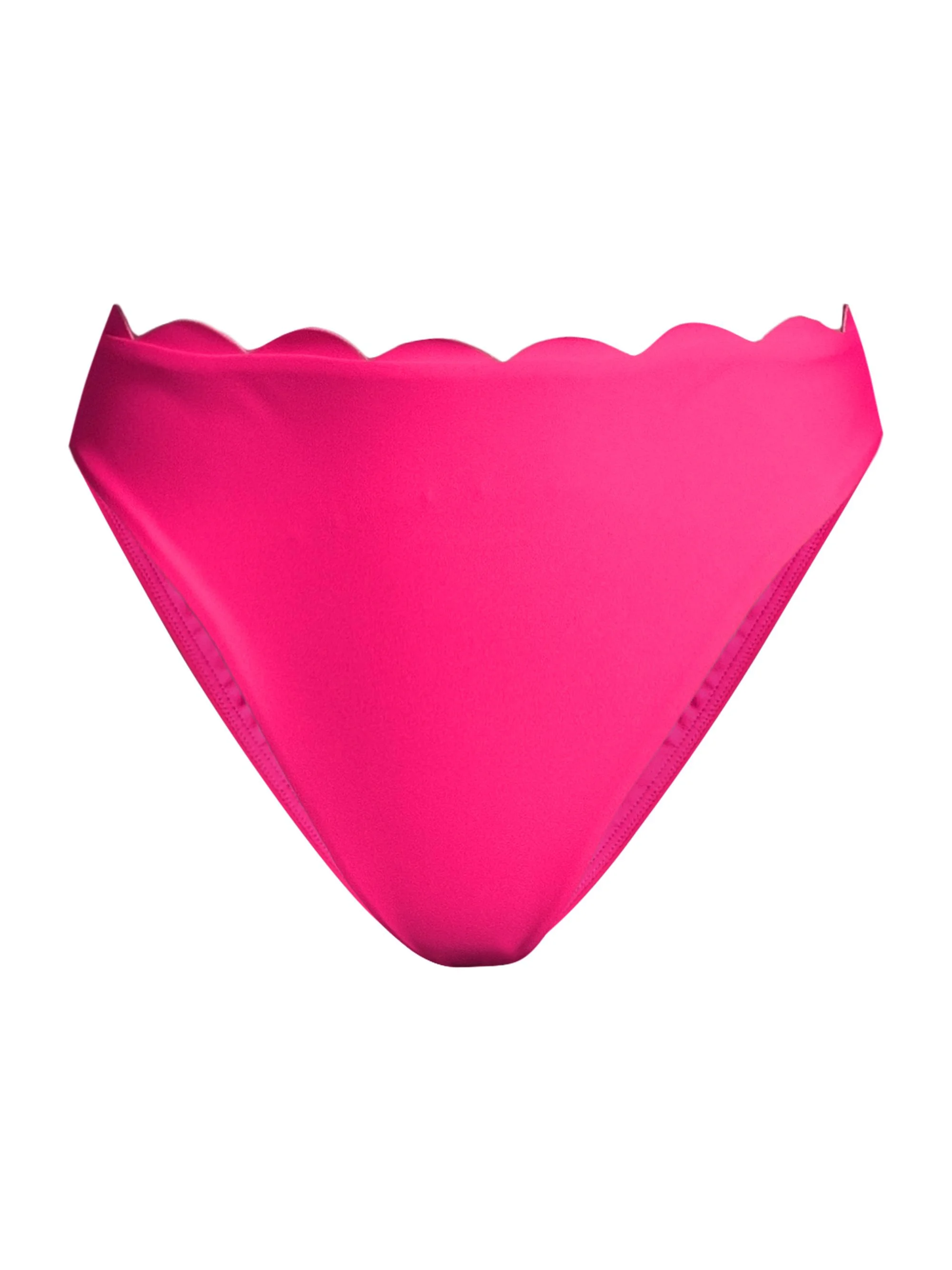 Women's Amani Scalloped Bikini Bottom - Perfect Pink - 1