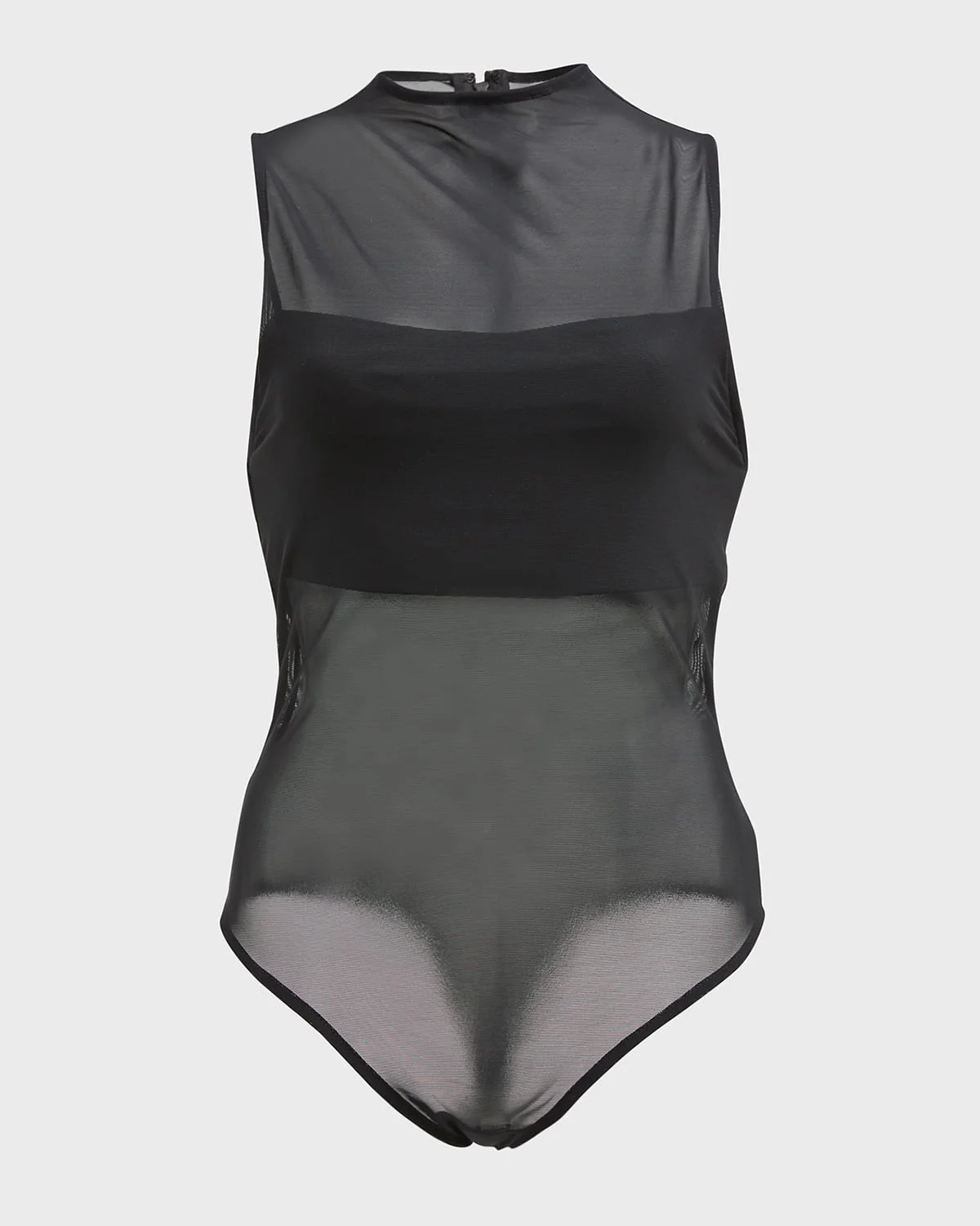Nichol Mock-Neck Mesh Bodysuit - 1