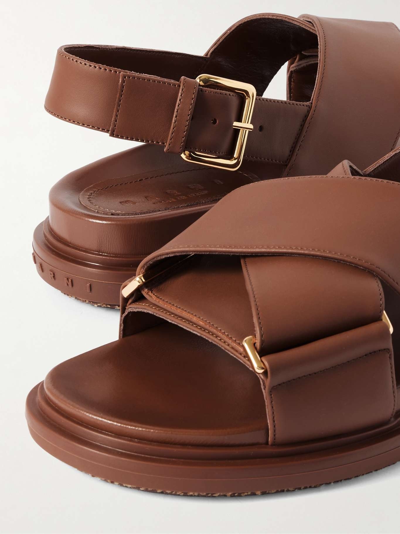 Fussbett leather slingback sandals Brown - 4