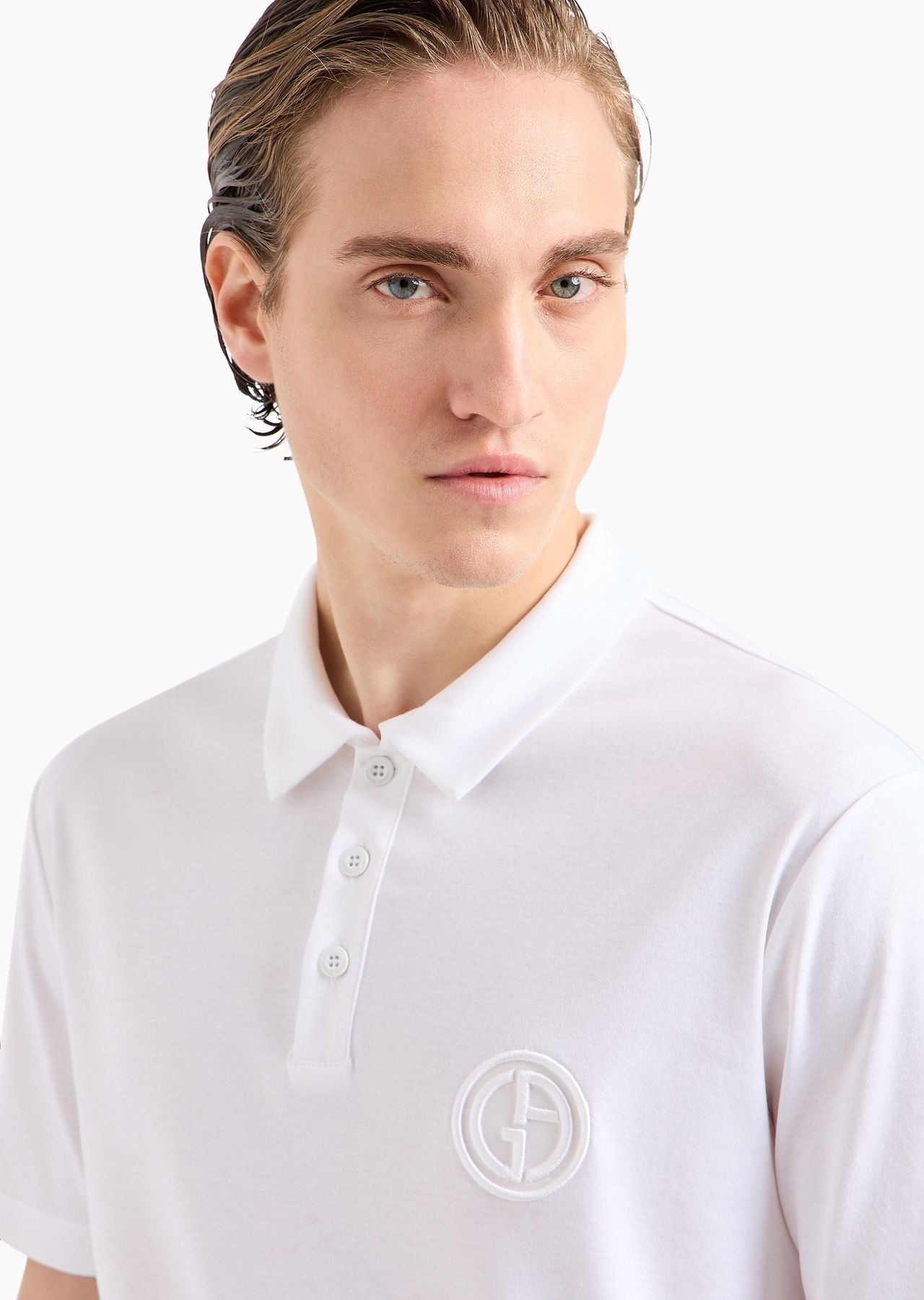 Short-sleeved polo shirt in cotton interlock - 5