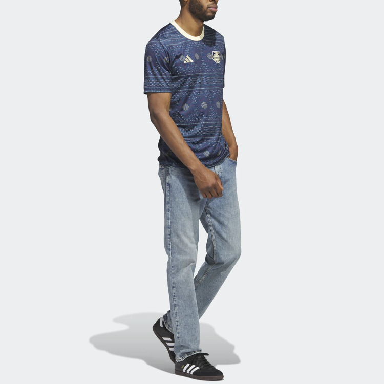 adidas Jamaica Tiro 23 Pre-Match Jersey 'Collegiate Navy' HS5227 - 4